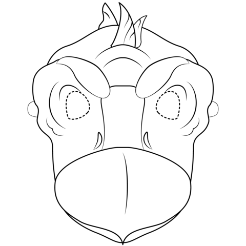 Stegosaurus Mask Coloring Page